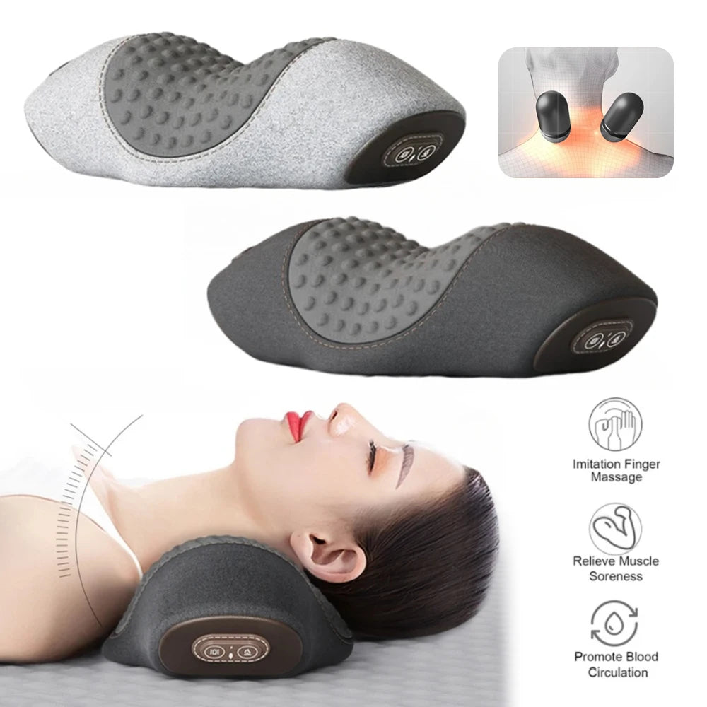 Heated Electric Neck Massager Pillow