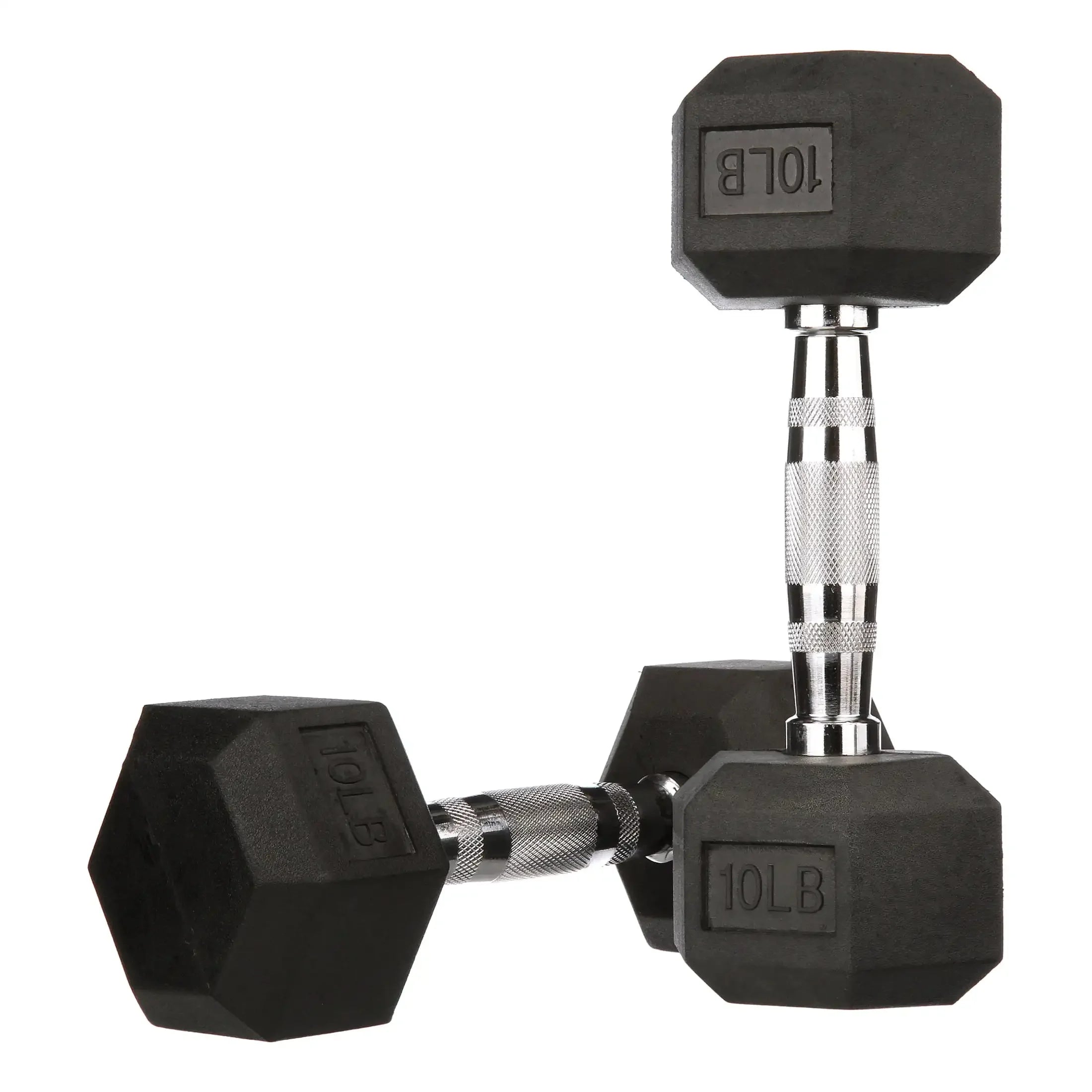 10lb Rubber Encased Hex Dumbbell Pair