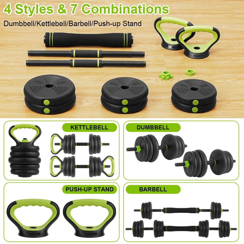 4 in 1 Adjustable Dumbbells 44/66/88Lbs Free Weight Set with Connector