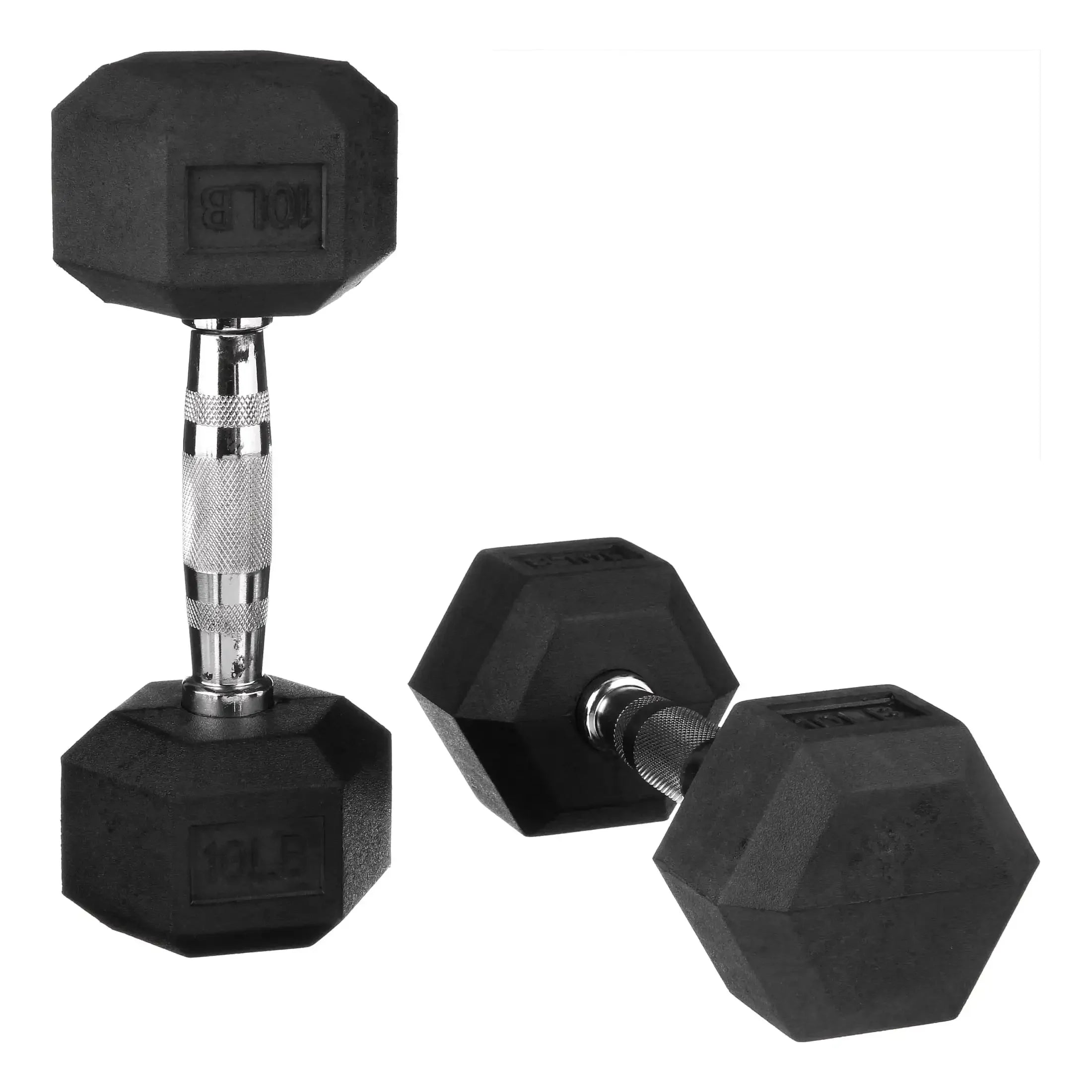 10lb Rubber Encased Hex Dumbbell Pair