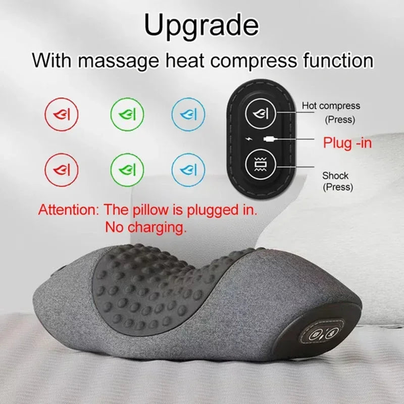 Heated Electric Neck Massager Pillow