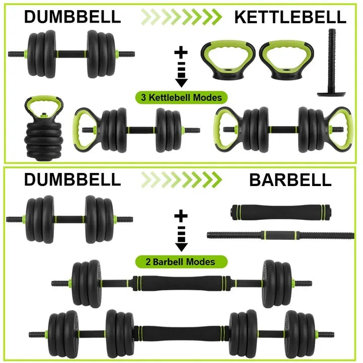 4 in 1 Adjustable Dumbbells 44/66/88Lbs Free Weight Set with Connector