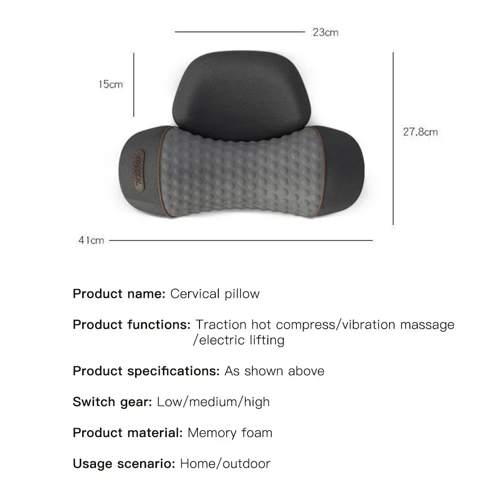 Heated Electric Neck Massager Pillow