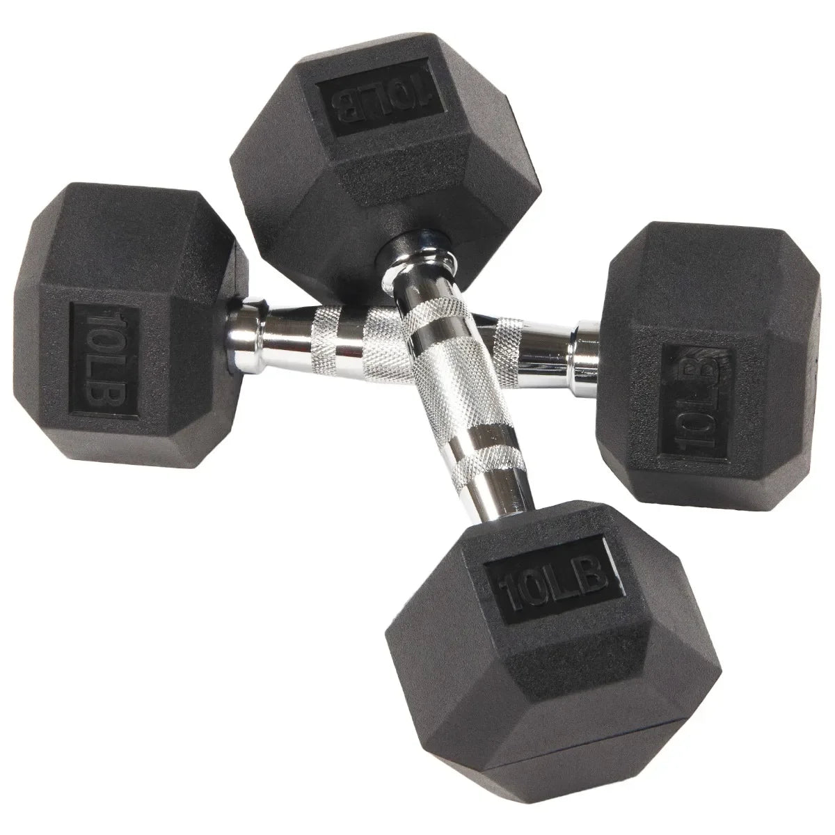 10lb Rubber Encased Hex Dumbbell Pair