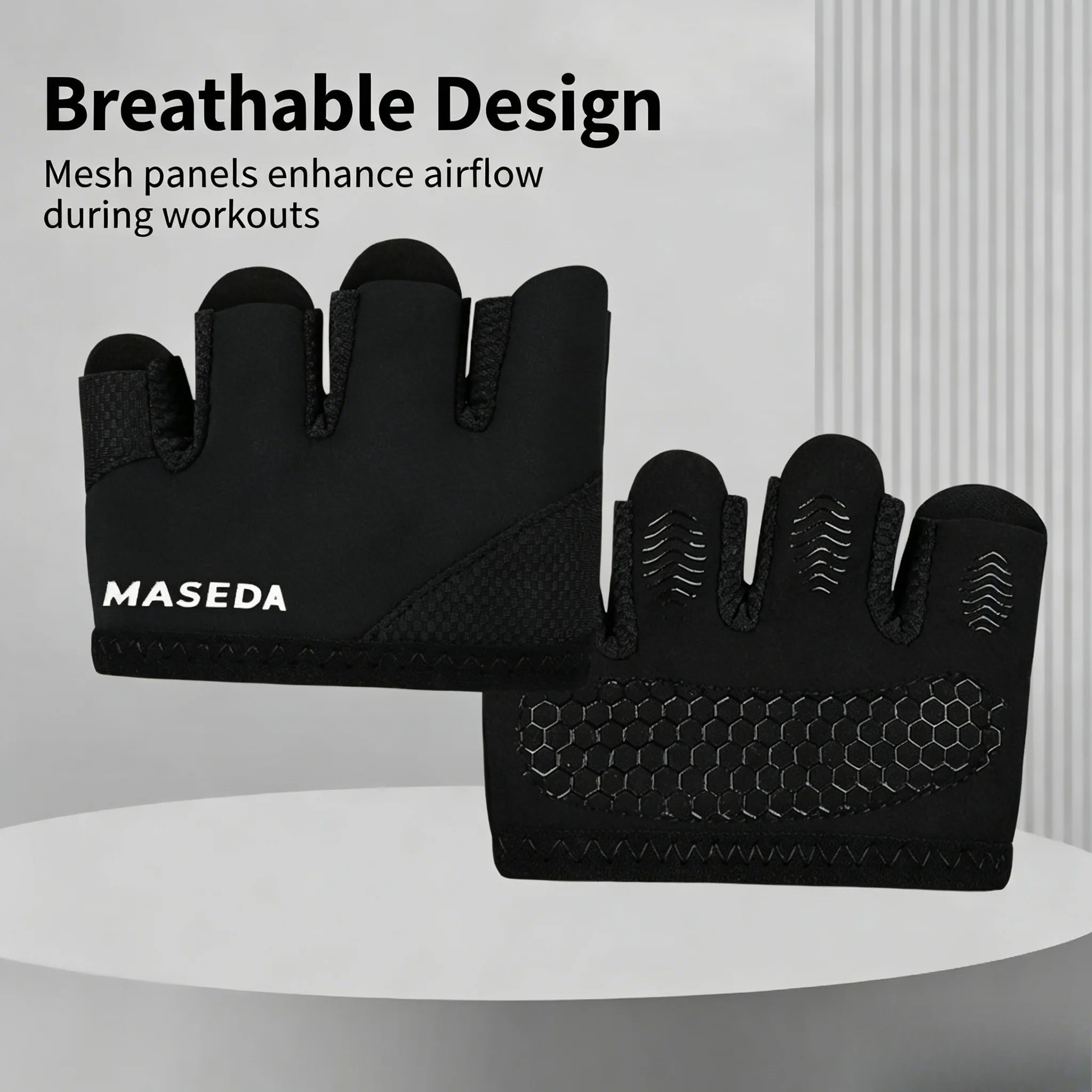 Unisex Lightweight 4-Finger Fitness Gloves