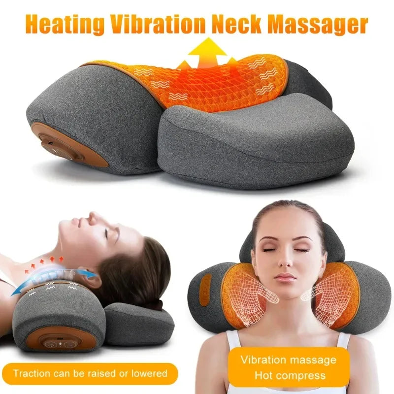 Heated Electric Neck Massager Pillow