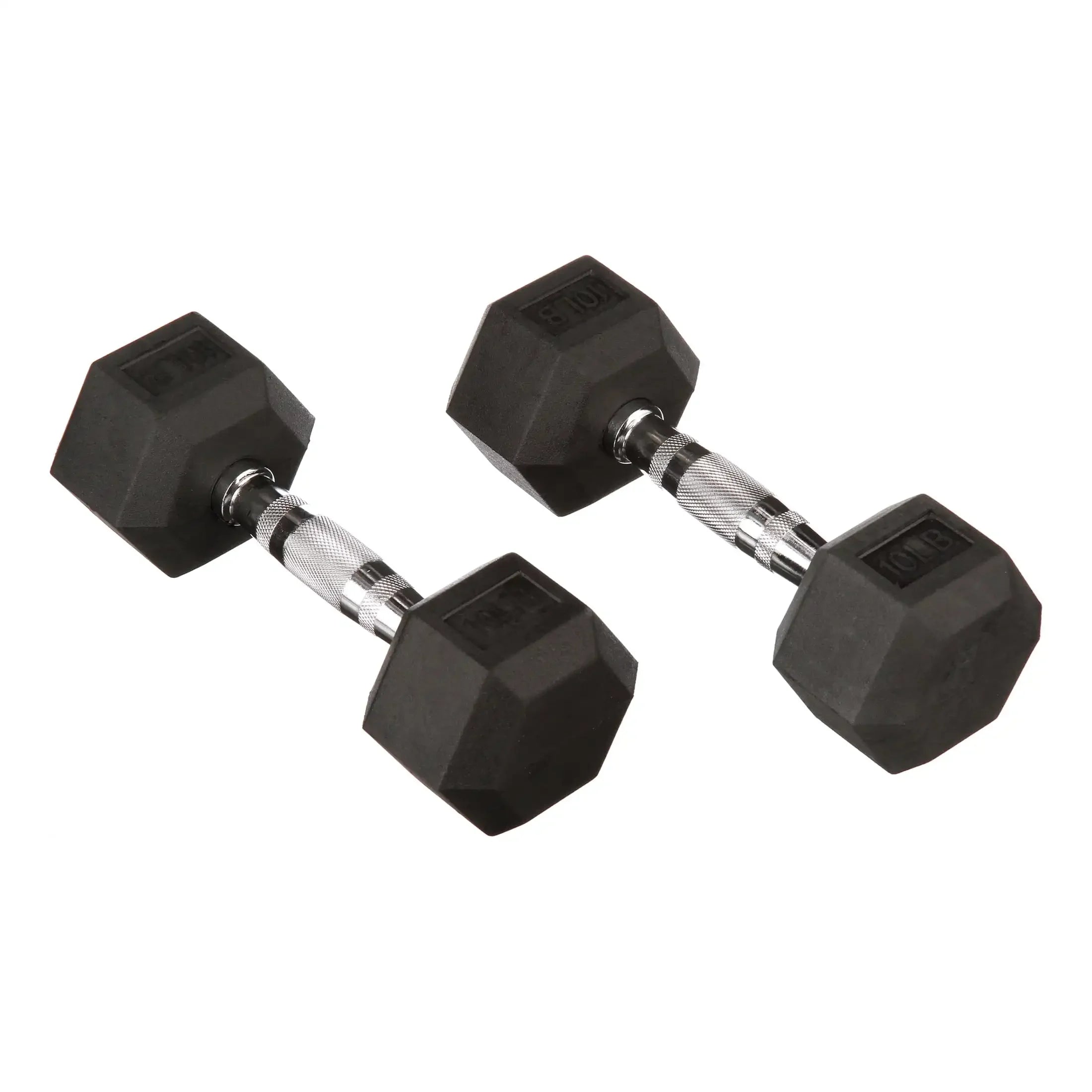 10lb Rubber Encased Hex Dumbbell Pair