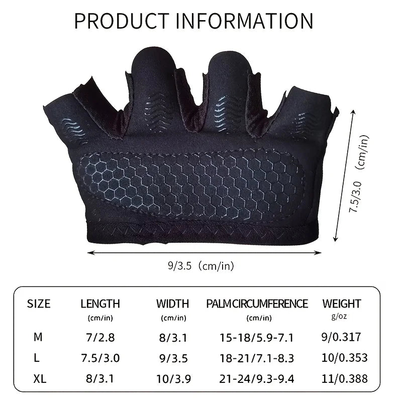 Unisex Lightweight 4-Finger Fitness Gloves
